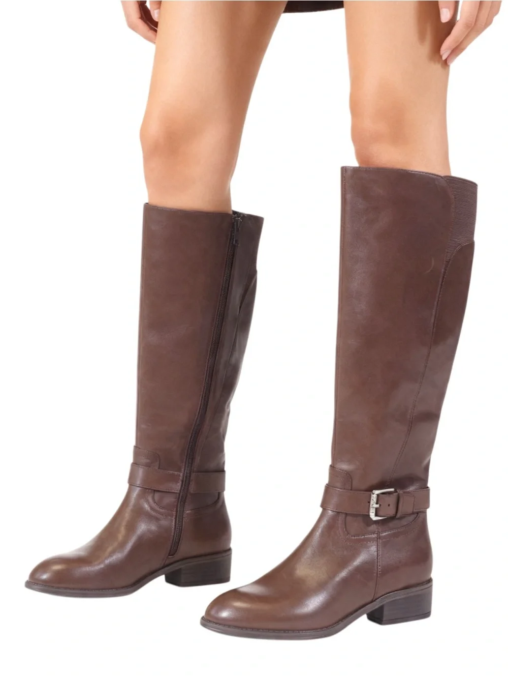 NEW LAUREN RALPH LAUREN Dark Brown Leather Over-the-Knee Riding Boots size 7.5 B